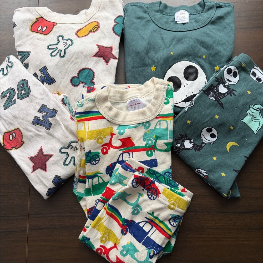 Hanna Andersson Pajamas Size 10 | 3 Sets Organic Cotton Disney | Washed Not worn